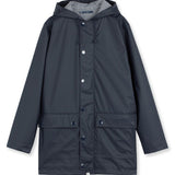 WOMENS' CIRE RAINCOAT - NAVY