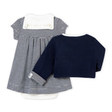 BABY GIRLS' S/S DRESS & CARDIGAN