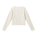 GIRLS' CROPPED KNIT CARDIGAN