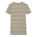 WOMENS' V-NECK STRIPED T-SHIRT