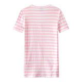 WOMENS' V-NECK STRIPED T-SHIRT