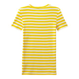 WOMENS' V-NECK STRIPED T-SHIRT