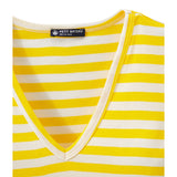 WOMENS' V-NECK STRIPED T-SHIRT