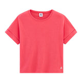 GIRLS' LINEN COTTON BLEND T-SHIRT