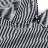 WOMENS' PINSTRIPED STRAPPY BODYSUIT