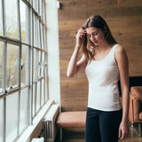 WOMENS' COTTON, WOOL & SILK SINGLET TOP