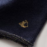 BABIES' KNITTED CARDIGAN WITH LUREX TRIM