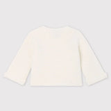 BABIES' GARTER KNIT CARDIGAN