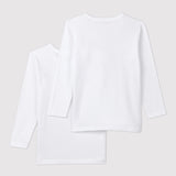 2 PACK TODDLER BOYS' WHITE L/S T-SHIRTS