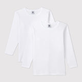 2 PACK TODDLER BOYS' WHITE L/S T-SHIRTS