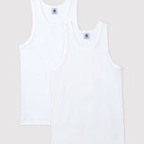 2 PACK TEEN BOYS' WHITE SINGLETS