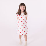 GIRLS' RED HEART NIGHTIE