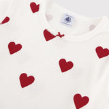 TEEN GIRL RED HEART SHORT PYJAMAS