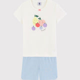 TODDLER GIRLS' FRUIT PRINT SHORT PYJAMAS