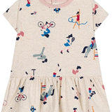 BABY GIRLS' SPORTS PRINT S/S DRESS