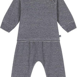 BABIES' VELOUR STRIPED ENSEMBLE
