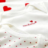 3 PACK BABIES' HEART S/S BODYSUITS
