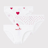 3 PACK TODDLER GIRLS' HEART BRIEFS