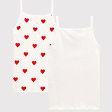 2 PACK TODDLER GIRLS' HEART SINGLETS
