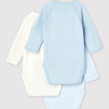 3 PACK BABIES' MILLERAIES CROSSOVER L/S BODYSUITS