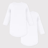 2 PACK BABIES' WHITE L/S BODYSUITS