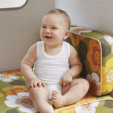 2 PACK BABY BOYS' WHITE SINGLET BODYSUITS