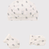 BABIES' BONNET & MITTEN SET