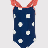 GIRLS' POLKA DOT ONE PIECE SWIMSUIT