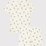 GIRLS' COTTON & LINEN BLEND SHORT PYJAMAS
