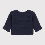 BABIES' MOSS STITCH CARDIGAN