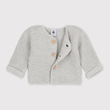BABIES' MOSS STITCH CARDIGAN