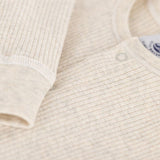 BABIES' RIBBED FOOTLESS ROMPER