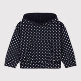 TODDLER GIRLS' POLKA DOT FLEECE HOODIE