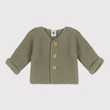 BABIES' MOSS STITCH CARDIGAN