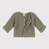 BABIES' MOSS STITCH CARDIGAN
