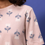 WOMENS' PINK TULIP SHORT PYJAMAS