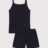 WOMENS' PLAIN COTTON & LYOCELL SHORT PYJAMAS