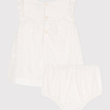 BABY GIRLS' BRODERIE ANGLAISE DRESS & BLOOMER SET
