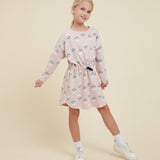 GIRLS' TULIP PRINTED DRESS