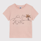 GIRLS' CAMEL PRINT T-SHIRT