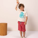 TODDLER BOYS' FLOCKED OCTOPUS T-SHIRT