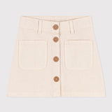 GIRLS' DENIM CREAM SKIRT