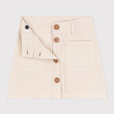 GIRLS' DENIM CREAM SKIRT
