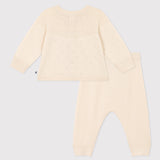 BABIES' KNITTED WOOL BLENDED OUTFIT