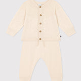 BABIES' KNITTED WOOL BLENDED OUTFIT