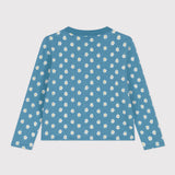 GIRLS' FLORAL TUBE KNIT CARDIGAN