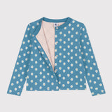 GIRLS' FLORAL TUBE KNIT CARDIGAN
