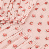 GIRLS' FLORAL PRINT MUSLIN DRESS
