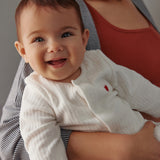 BABIES' VELOUR HEART ROMPER