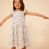 GIRLS' SPOTTY POPLIN DRESS